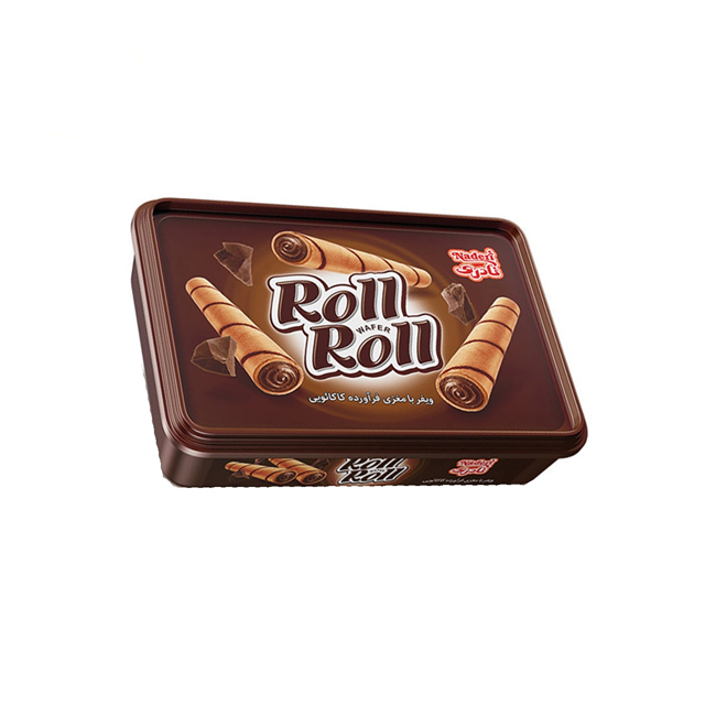 خرید ویفر پذیرایی رول رول با کرم کاکائو نادری 250 گرمی