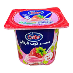 دسر توت فرنگی میهن 100 گرمی