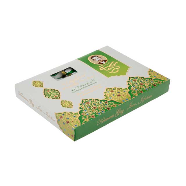 گز لقمه ای 18 % پسته ای کرمانی 450 گرمی