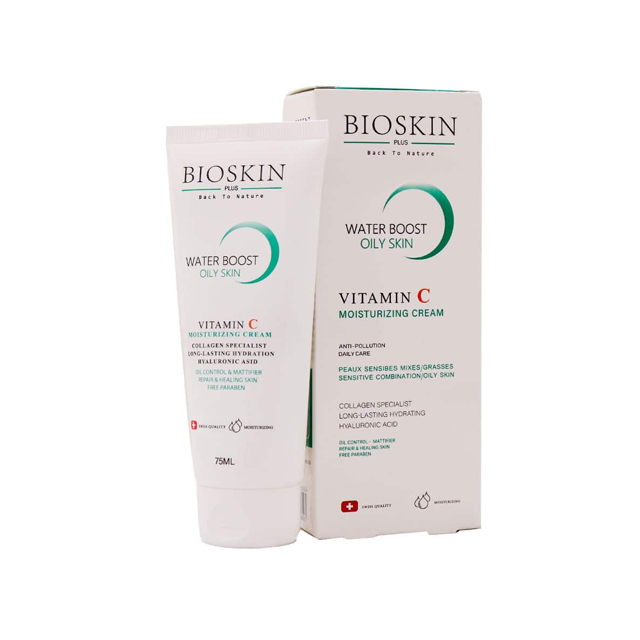 کرم مرطوب کننده و آبرسان بایو اسکین مناسب پوست چرب 75 میلی لیتری