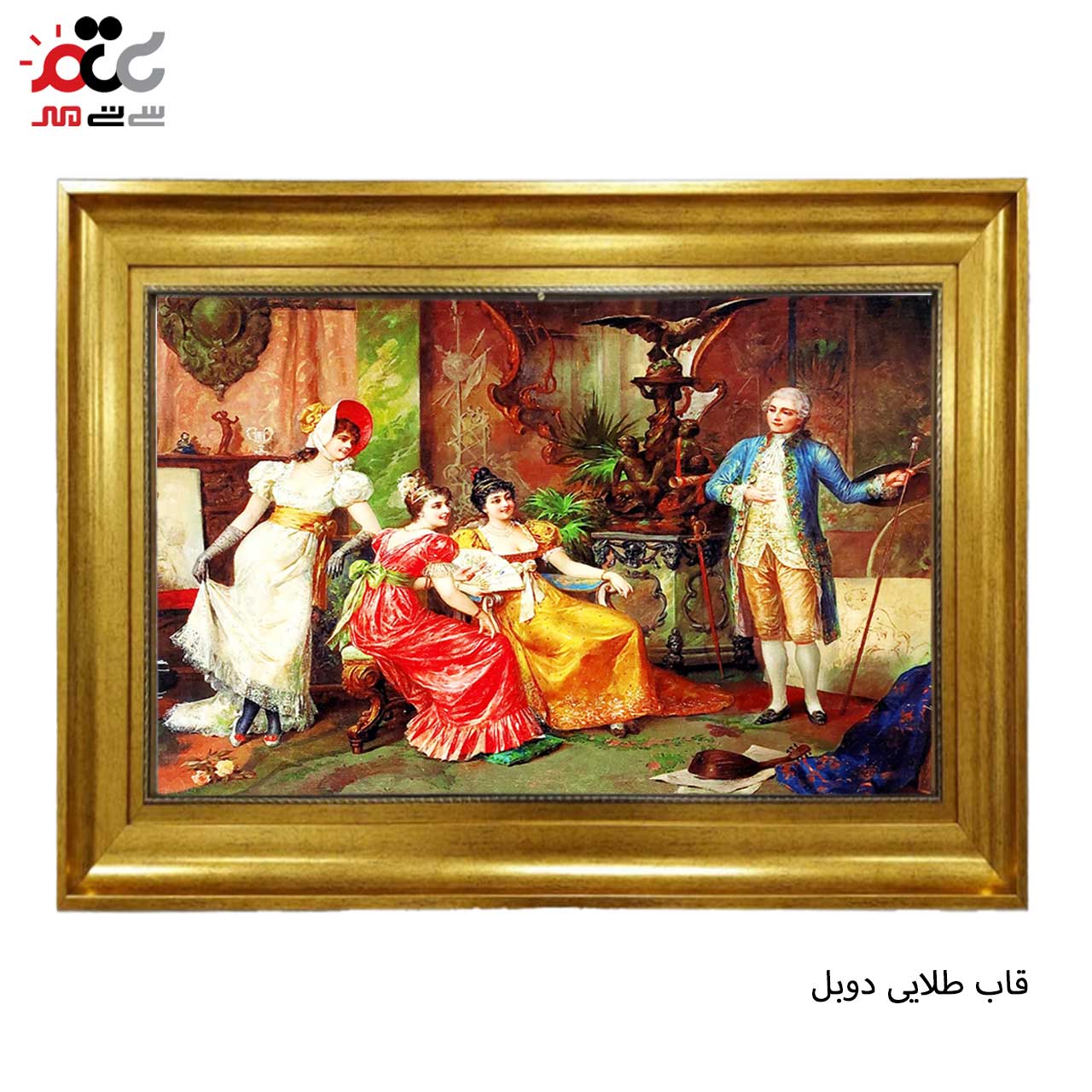 تابلو فرش چاپی طرح دوشیزه کد 11046 سایز 50×35 سانتی متری