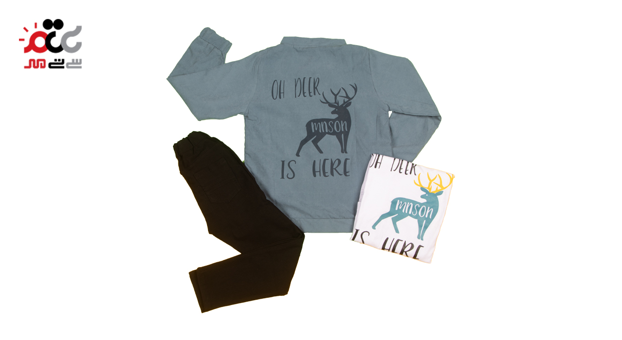 ست 3 تکه کت و شلوار پسرانه کد 203