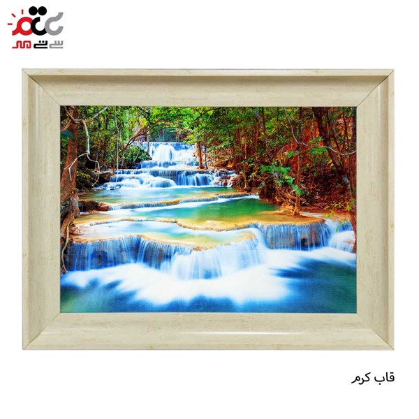 تابلو فرش طرح رود خانه سنگی کد 10226 سایز 50*35 سانتی متری