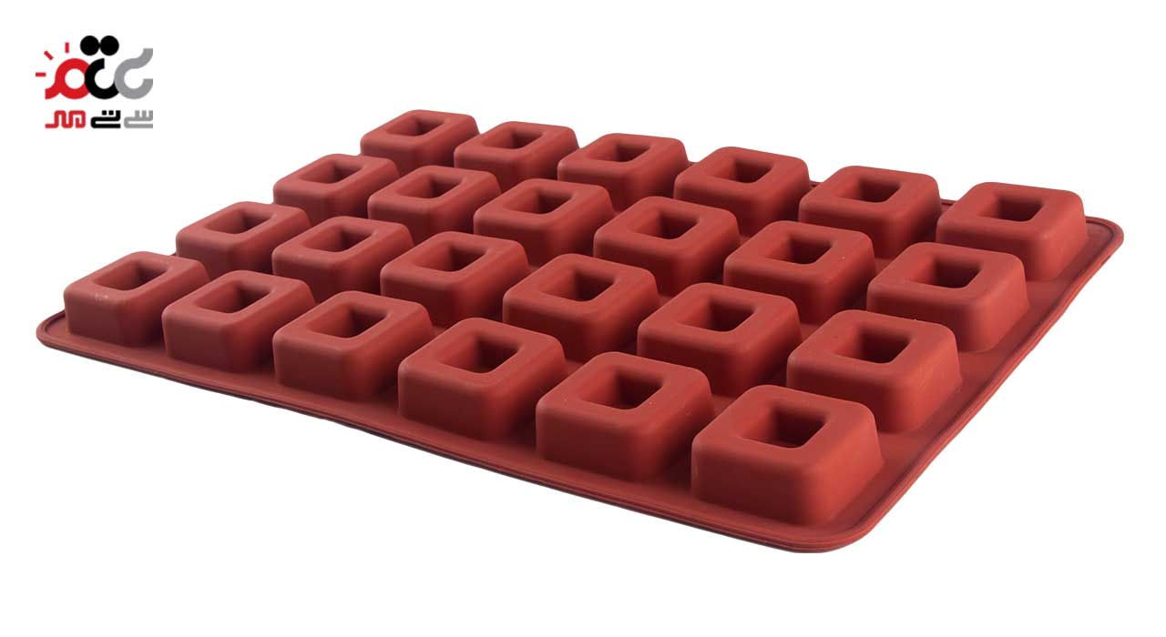 قالب ساوارین سیلیکونی طرح مربع  24 عددی
