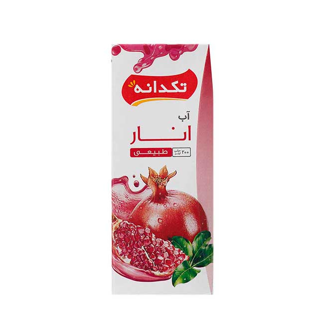 آب انار تکدانه 200 میلی لیتری