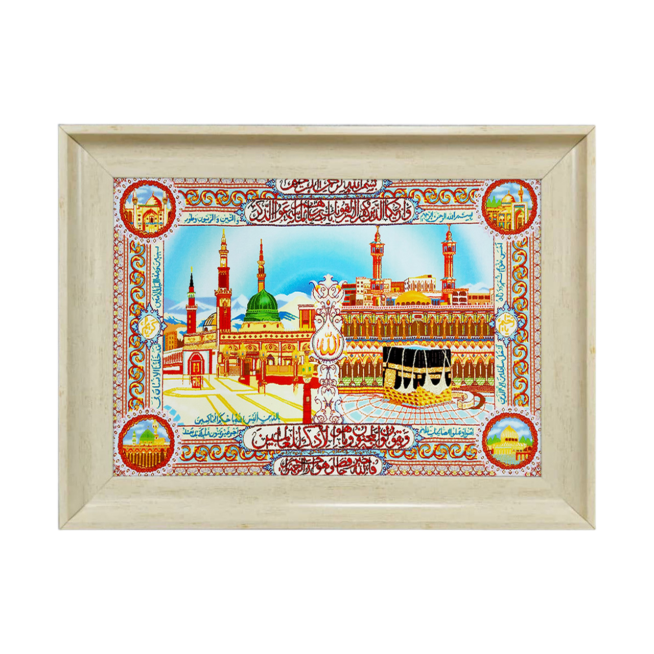 تابلو فرش چاپی طرح کعبه کد 15031 سایز 50×35 سانتی متری