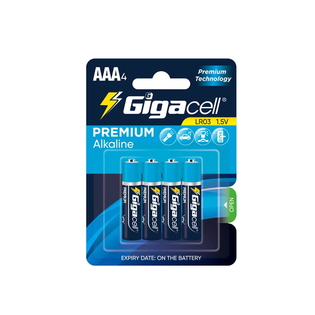 باتری نیم قلمی گیگاسل مدل Premium Alkaline بسته 4 عددی