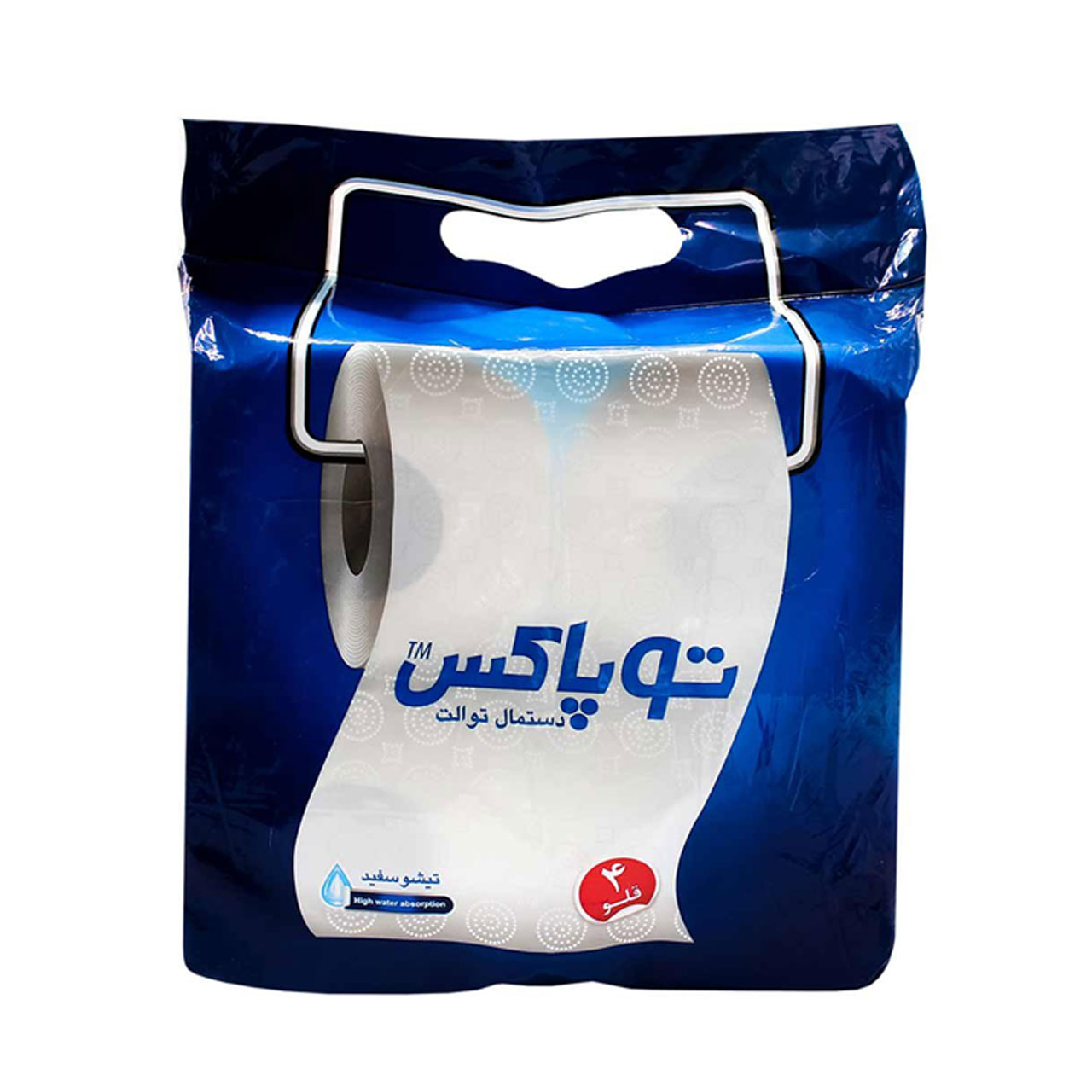 دستمال توالت سه لایه توپاکس بسته 4 عددی