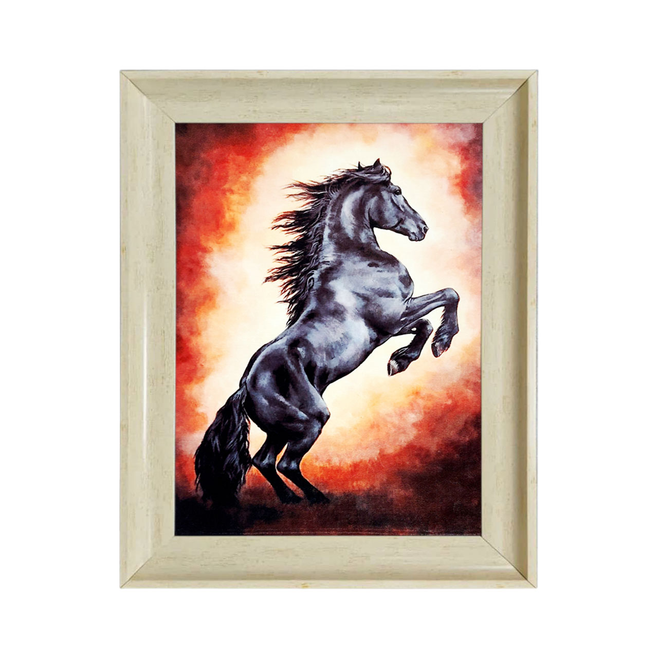 تابلو فرش چاپی طرح اسب کد 14305 سایز 60×40 سانتی متری