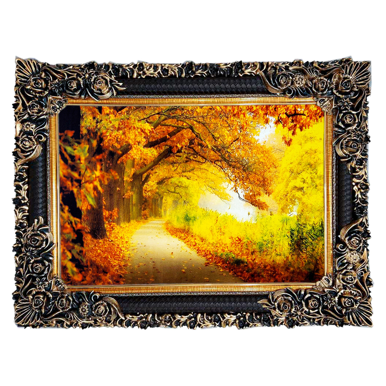 تابلو فرش چاپی طرح جاده کد 10131 سایز 70×50 سانتی متری