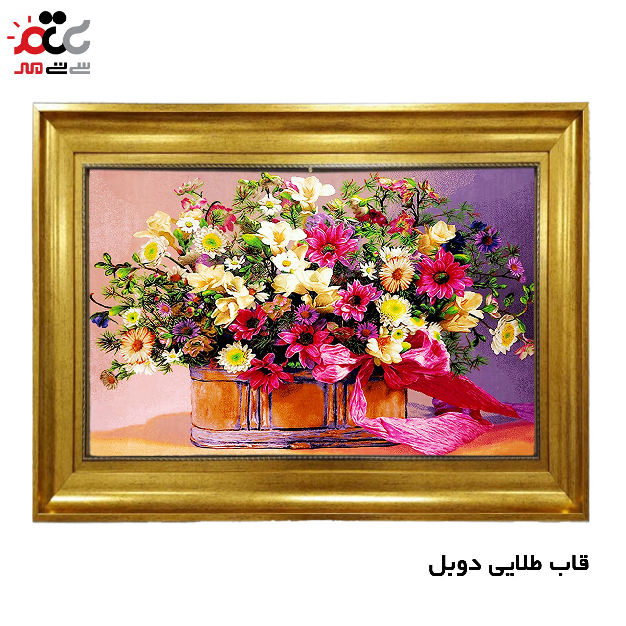 تابلو فرش چاپی طرح گل کد 12006 سایز 60×40 سانتی متری