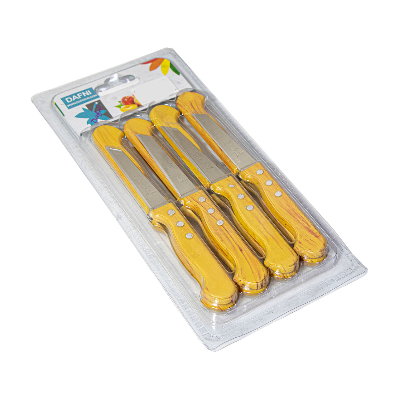 کارد میوه خوری حیدری طرح چوب بسته 12 عددی