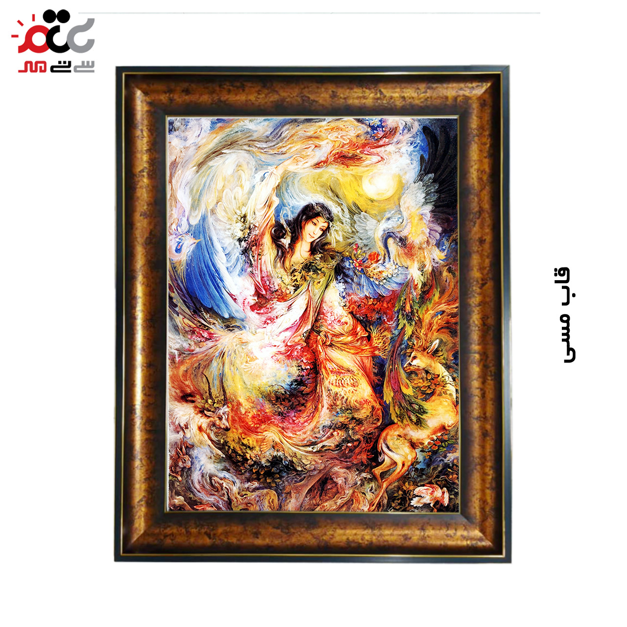 تابلو فرش چاپی طرح مینیاتوری کد 16007 سایز 70×100 سانتی متری