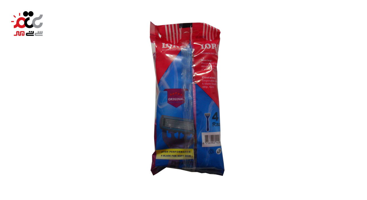 خود تراش زنانه 6 لبه لرد بسته 4 عددی