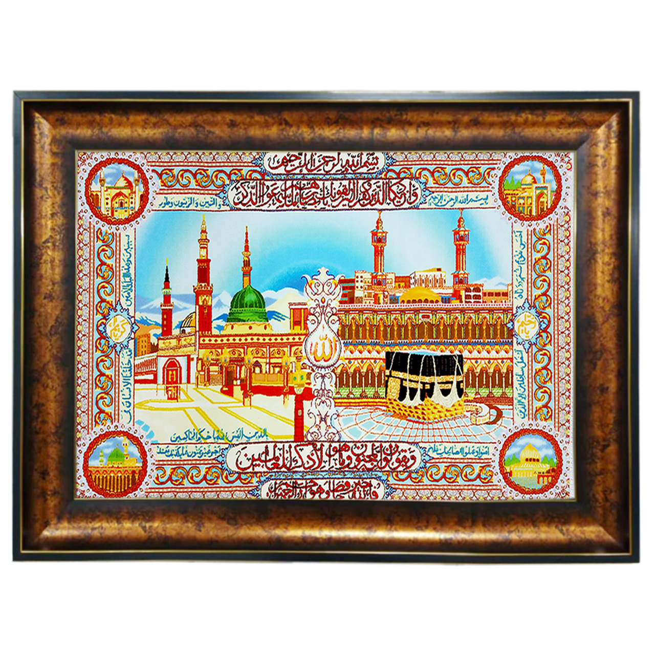 تابلو فرش چاپی طرح کعبه کد 15031 سایز 50×100 سانتی متری