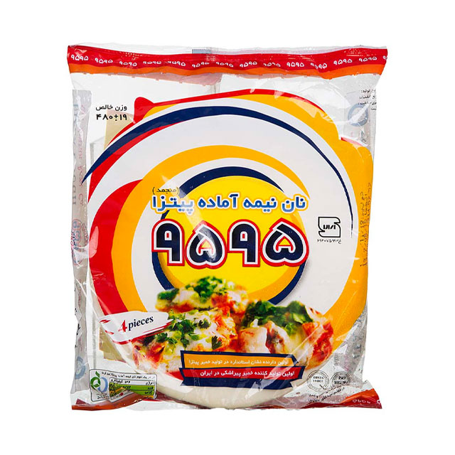 نان نیمه آماده پیتزا 9595 مقدار 480 گرمی