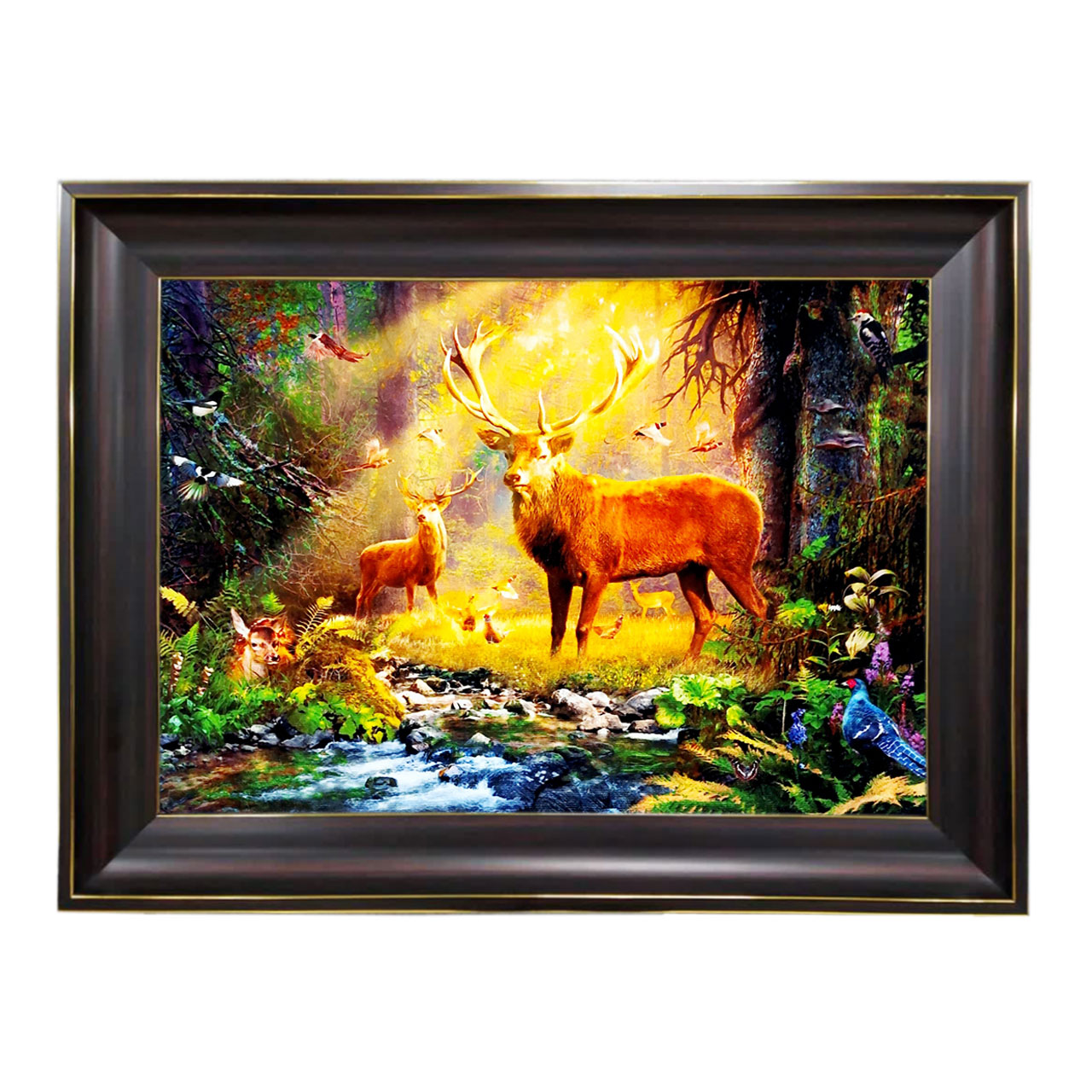 تابلو فرش چاپی طرح جنگل کد 14061 سایز 60×40 سانتی متری