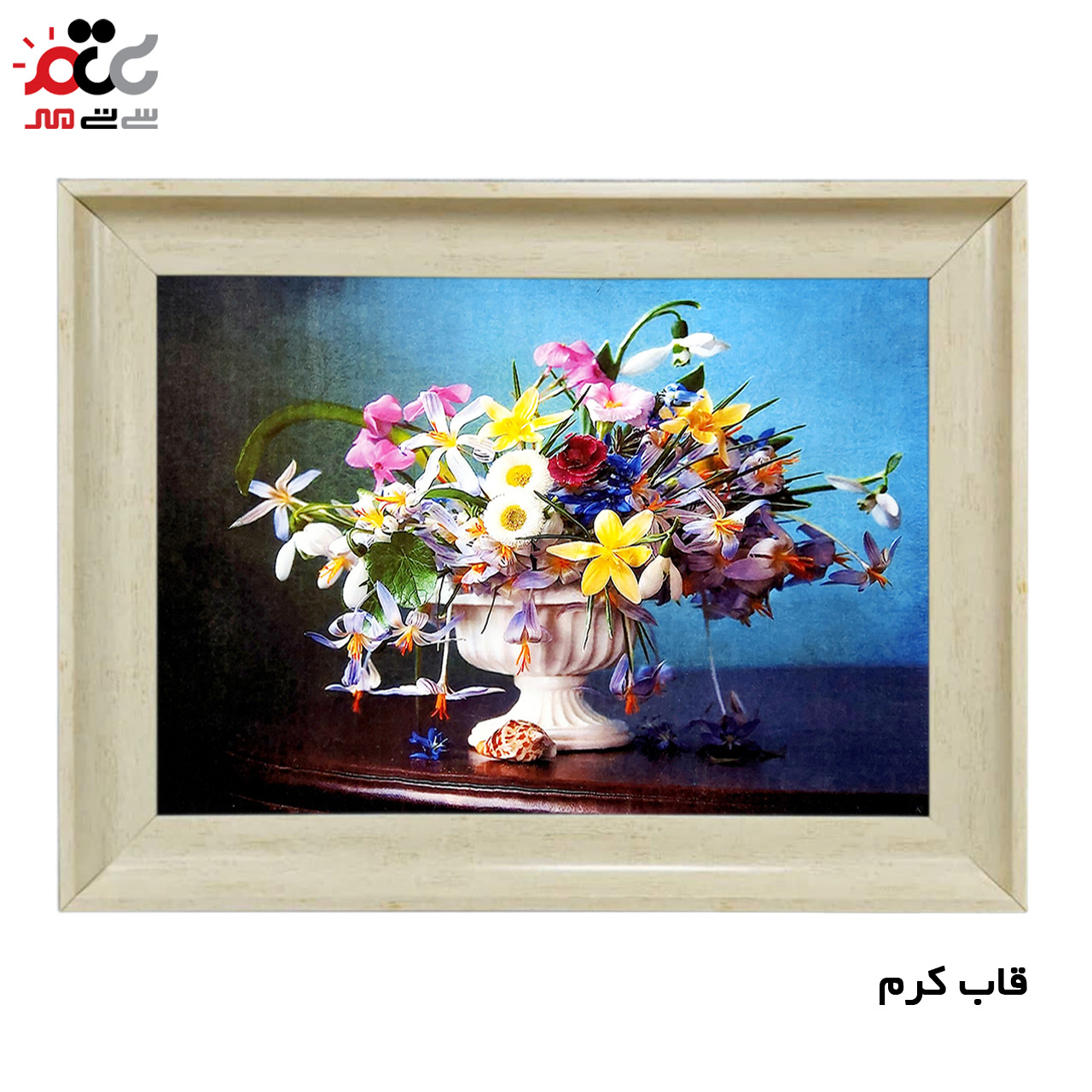 تابلو فرش چاپی طرح گل کد 12010 سایز 70×50 سانتی متری