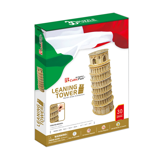 پازل سه بعدی 30 قطعه کوبیک فان مدل Leaning Tower کد MC053h