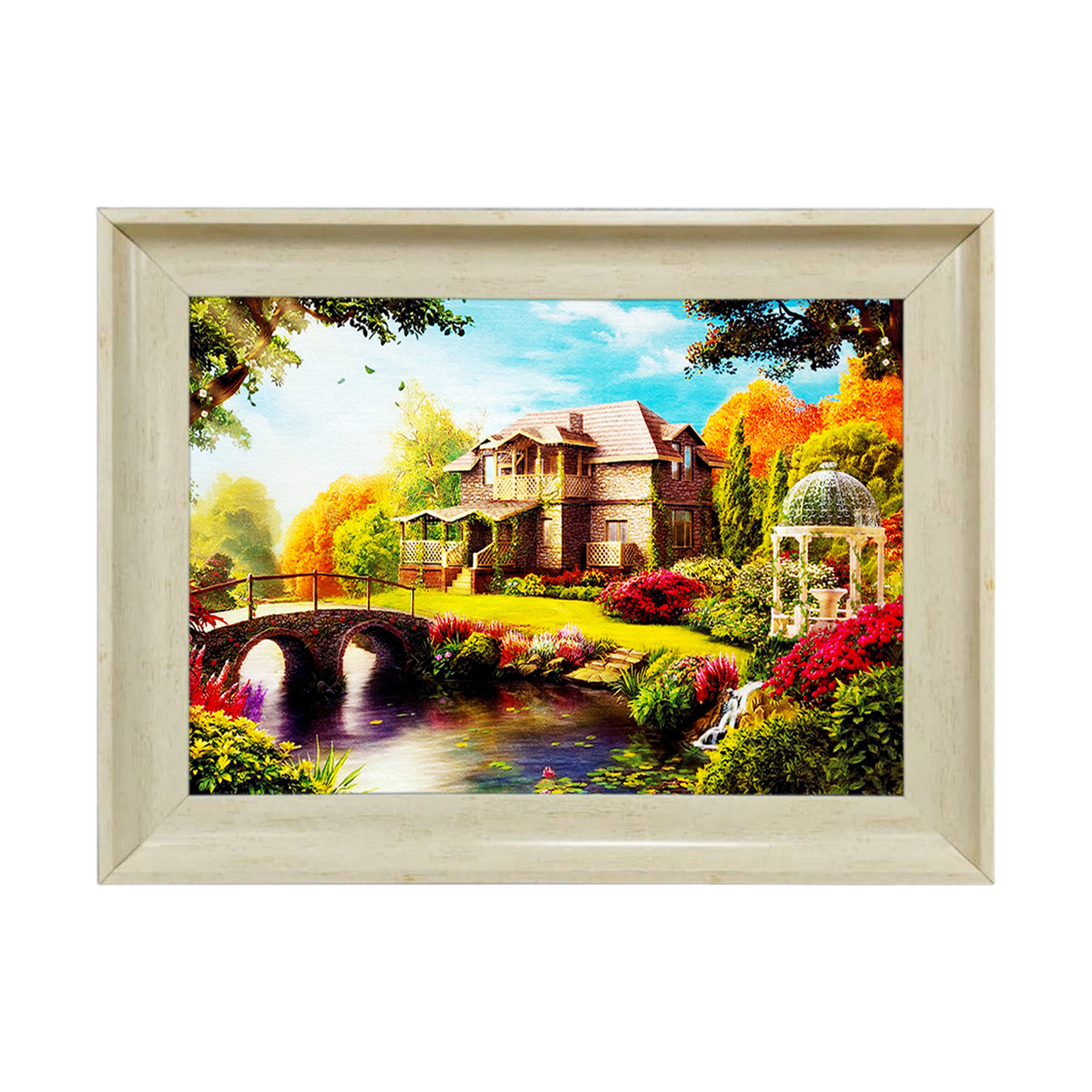 تابلو فرش چاپی طرح منظره کد 10030 سایز 50×35 سانتی متری