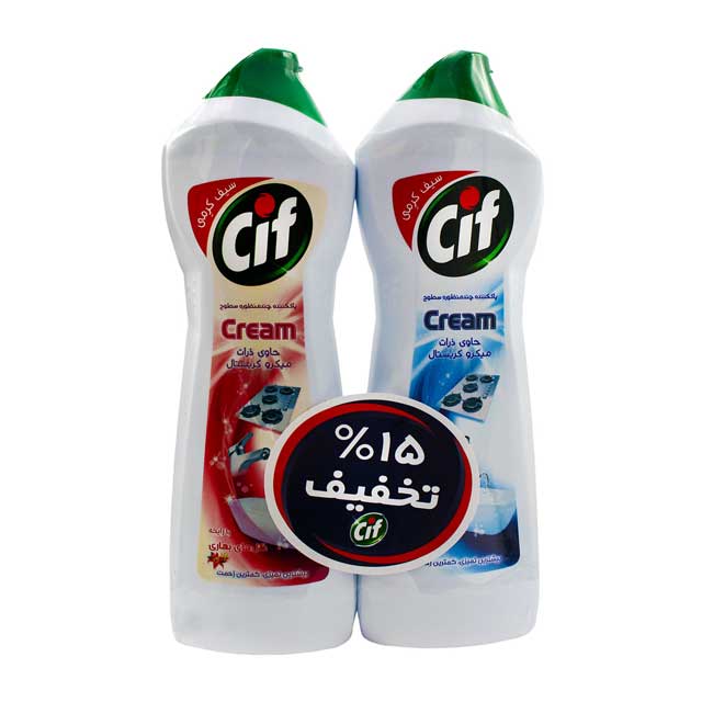 کرم پاک کننده  مجموعه دو عددی پاک کننده کرمی چند منظوره آمونیا و گل های بهاری میکرو کریستال سیف 750  میلی لیتری منظوره آمونیا و گل های بهاری میکرو کریستال سیف 750  میلی لیتری پک 2 عددی