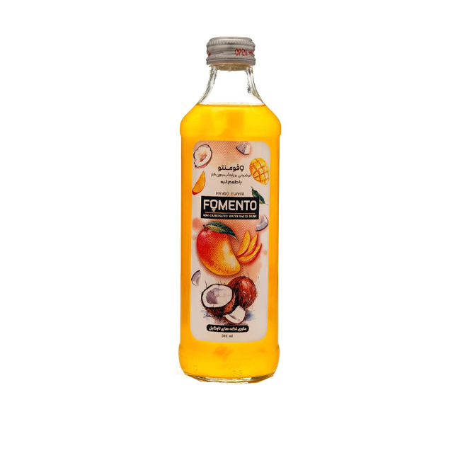 نوشیدنی بدون گاز انبه فومنتو حاوی تکه های نارگیل 310 میلی لیتری