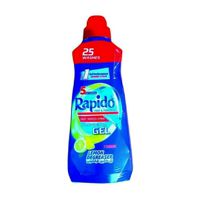 ژل ماشین ظرفشویی راپیدو مدل FAST DISSOLVING حجم 750 میلی لیتری