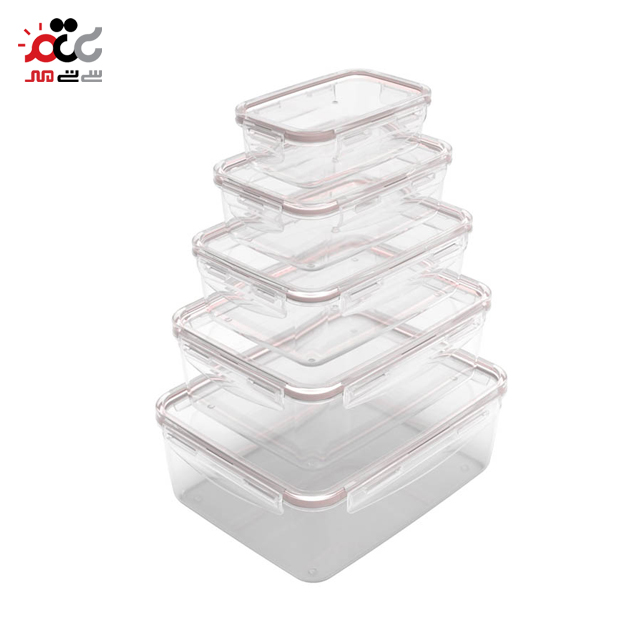 ست ظرف فریزری مستطیلی ویرو مدل ایزی لاک 5 عددی