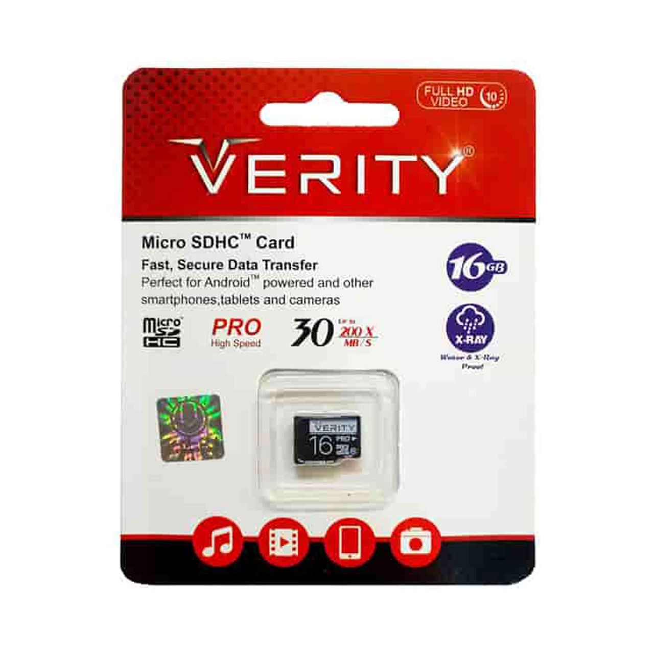 کارت حافظه رم microSDHC وریتی مدل pro کلاس 10 استاندارد UHS-I U1 ظرفیت ۱۶ گیگابایت