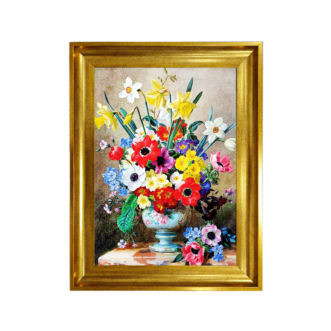 تابلو فرش چاپی طرح گل کد 12306 سایز 50×50 سانتی متری