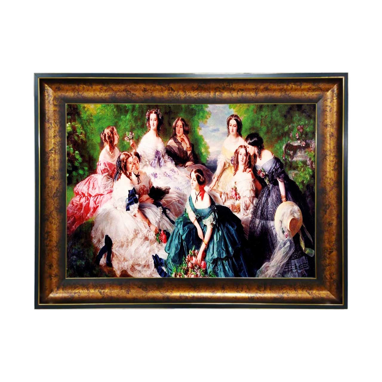 تابلو فرش چاپی طرح بانو کد 11062 سایز 50×35 سانتی متری