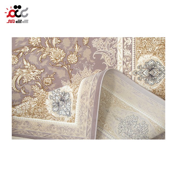 فرش ماشینی مدل سارگل p نقره ای