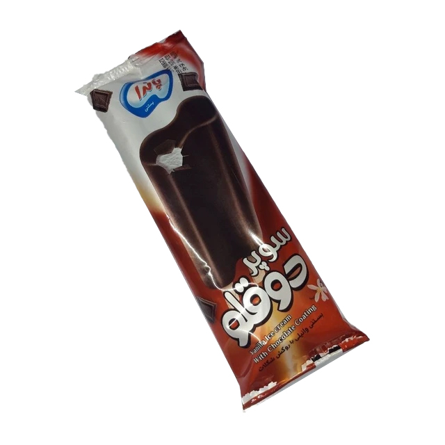 بستنی وانیلی با روکش شکلات سوپر دو قلو پاندا 70 گرمی