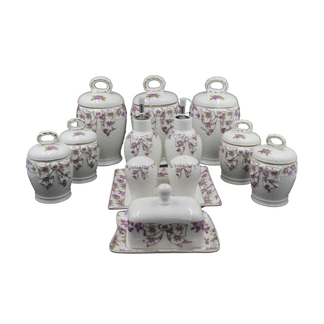 سرویس پاسماوری چینی مدل پاپیونی اوتات 14 پارچه