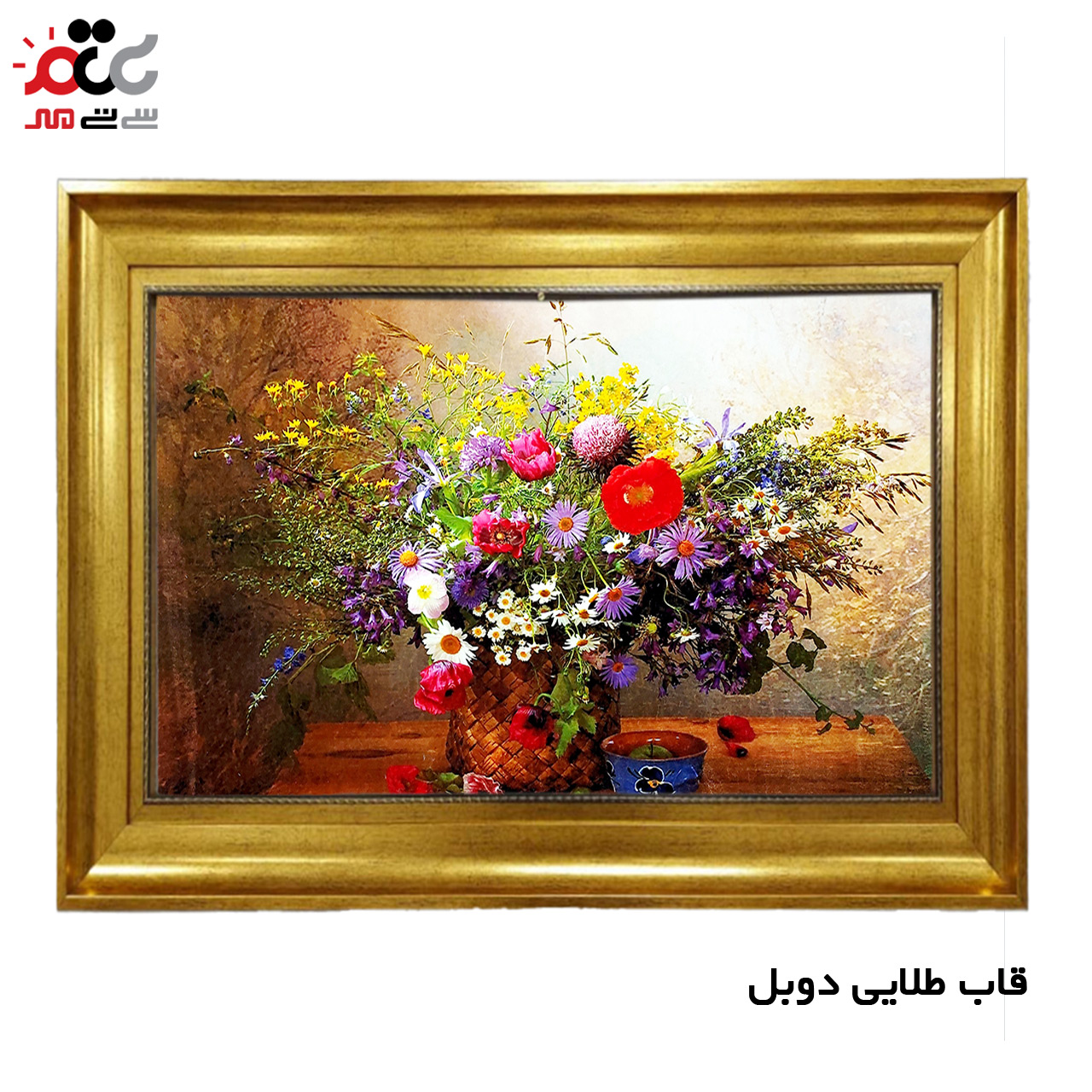 تابلو فرش چاپی طرح گل کد 12022 سایز 50×50 سانتی متری