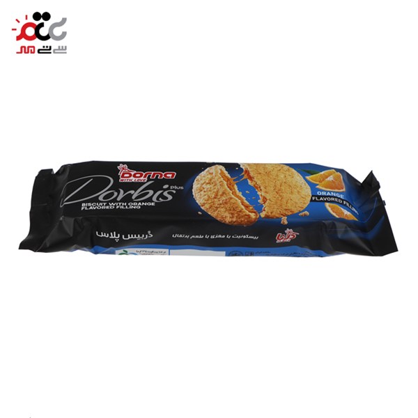 بیسکویت کاکائویی درنا با مغز پرتقال 120 گرمی
