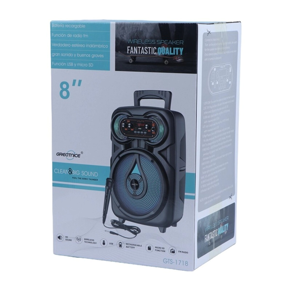 اسپیکر بی سیم Greatnice مدل GTS-1718 - مشکی - TCO