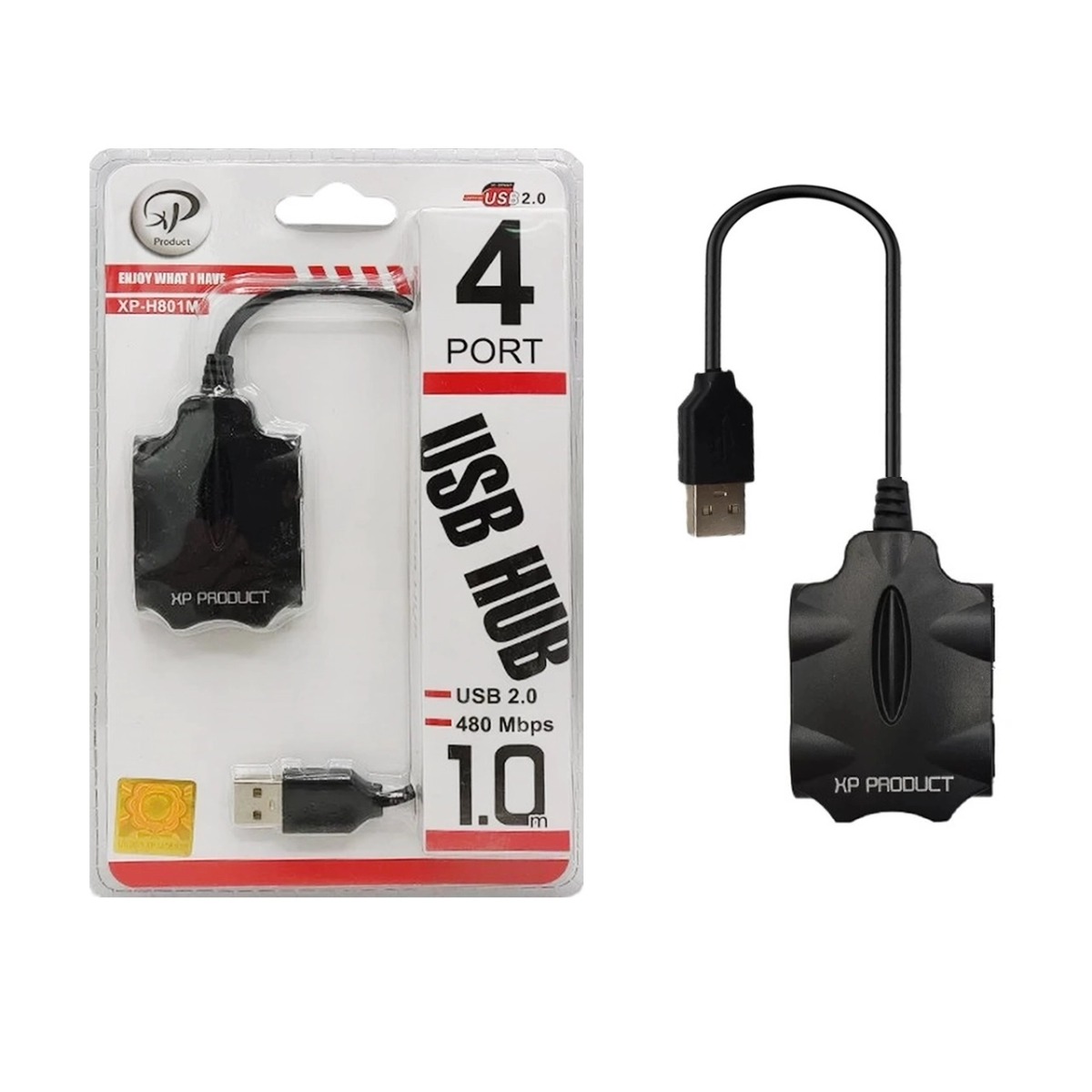 هاب 4 پورت XP Product USB2.0 مدل XP-H801U - مشکی