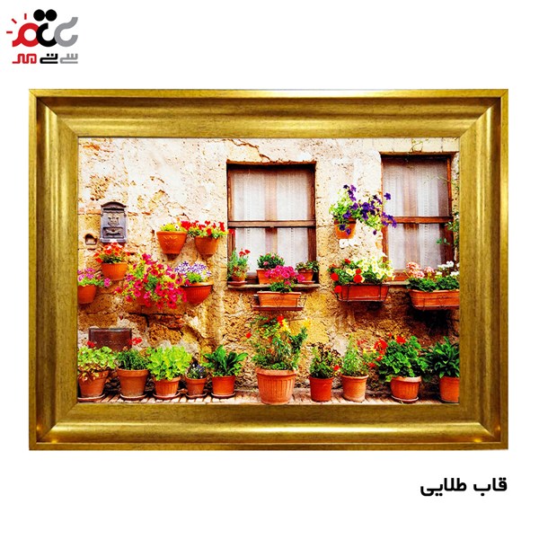 تابلو فرش چاپی طرح گلخانه کد 10182 سایز 100×70 سانتی متری