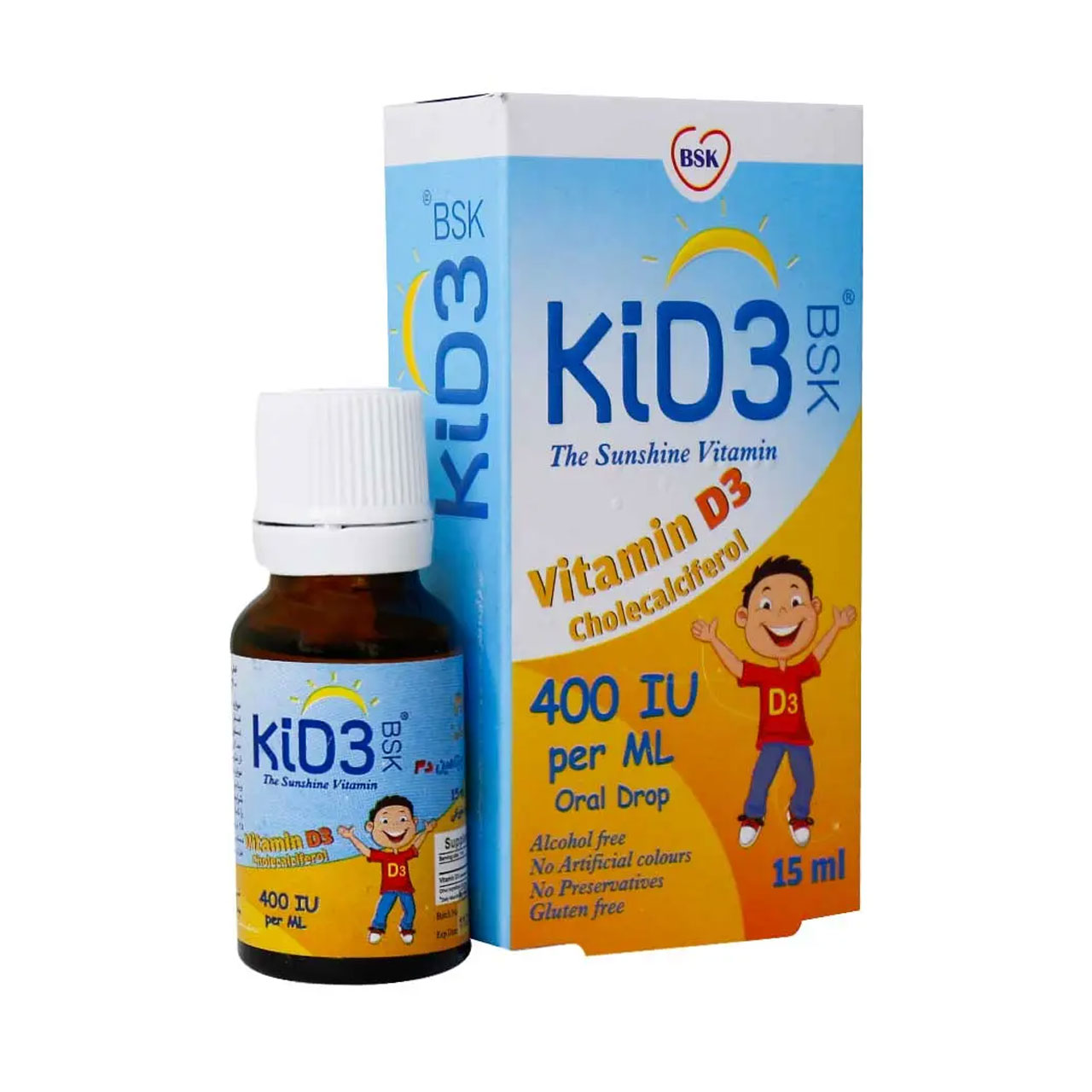 قطره خوراکی ویتامین د3 بی اس کی 15 میلی لیتری