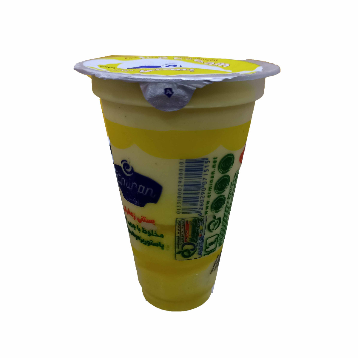 بستنی لیوانی پایه بلند زعفرانی اطمینان 100 گرمی