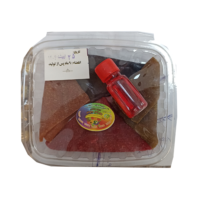 خرید لواشک مدل سمبوسه همراه با شیره نیکتا