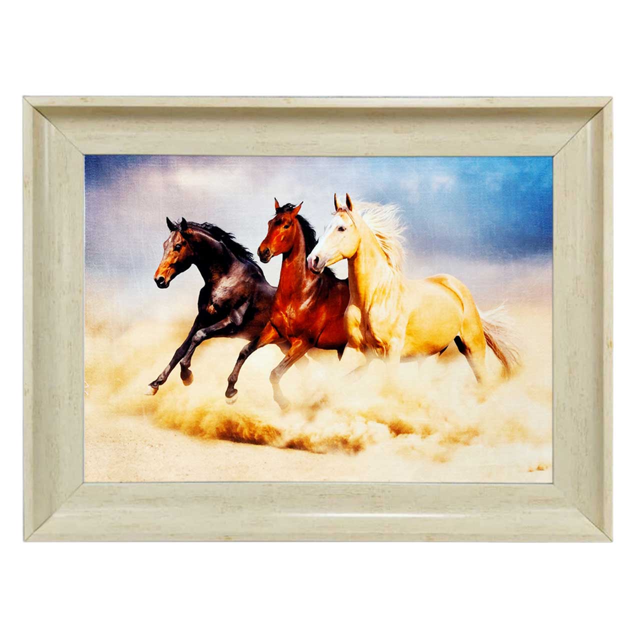 تابلو فرش چاپی طرح اسب کد 14023 سایز 70×50 سانتی متری