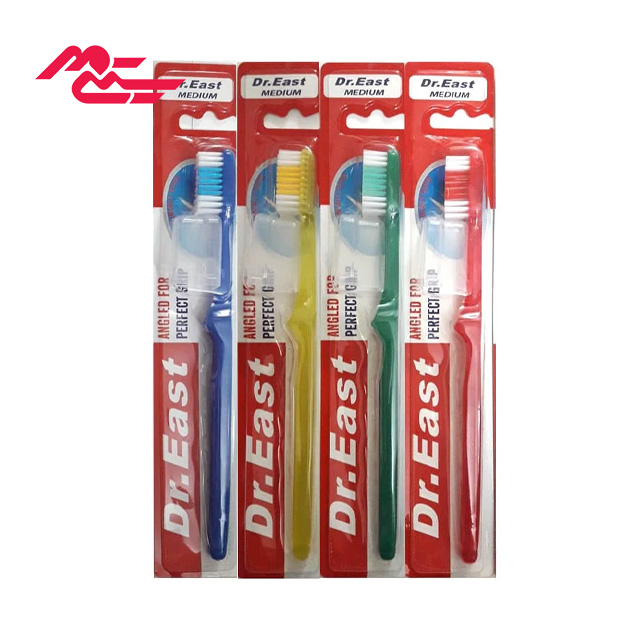 مسواک درپوش دار دکتر ایست مدل ارکیده با برس متوسط