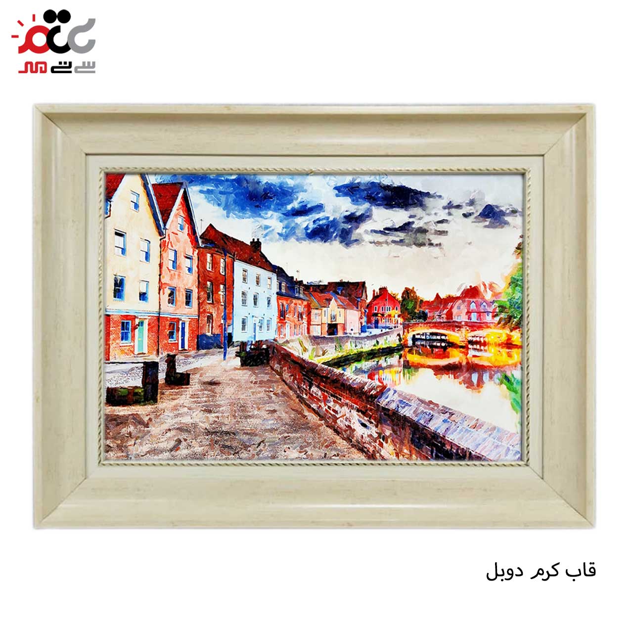 تابلو فرش چاپی طرح رودخانه کد 10178 سایز 70×50 سانتی متری