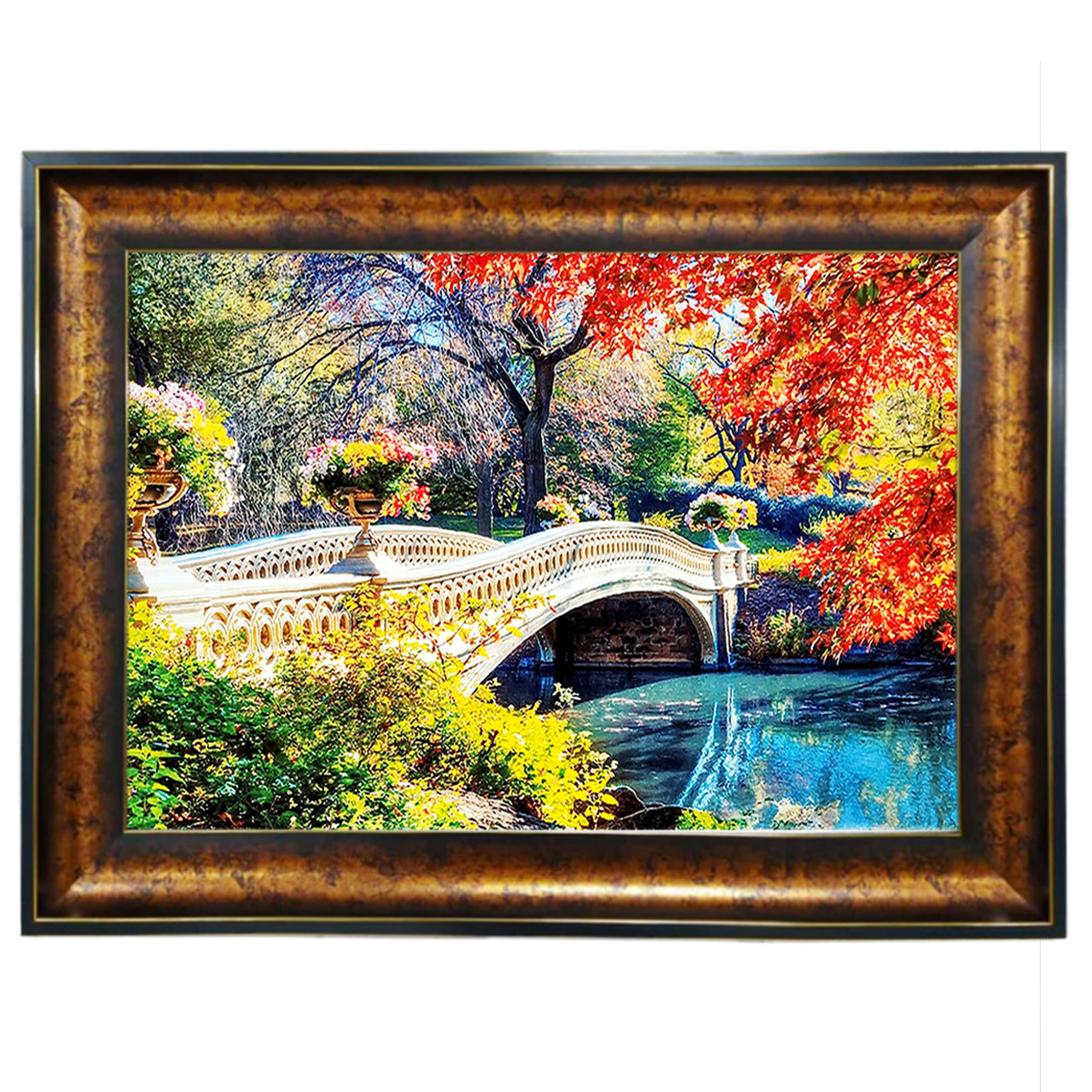 تابلو فرش چاپی طرح رودخانه کد 10011 سایز 100×50 سانتی متری