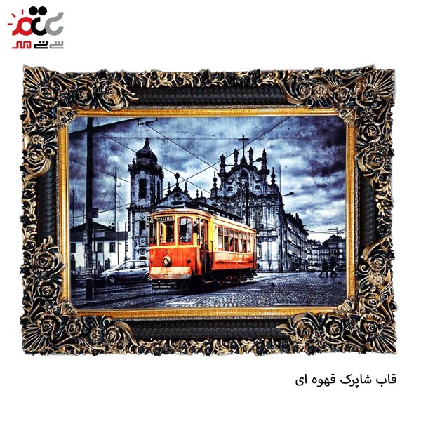 تابلو فرش طرح منظره زیبا خیابان لندن کد 10206 سایز 100*70 سانتی متری