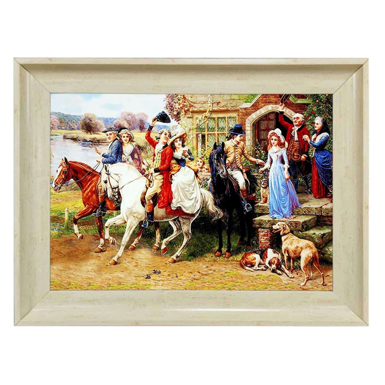 تابلو فرش چاپی طرح مسافر کد 11002 سایز 70×50 سانتی متری