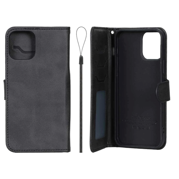 کیف موبایل مگنتی درجه یک داخل خز MNC Plus مدل Apple iPhone 12 Pro / iPhone 12 - مشکی
