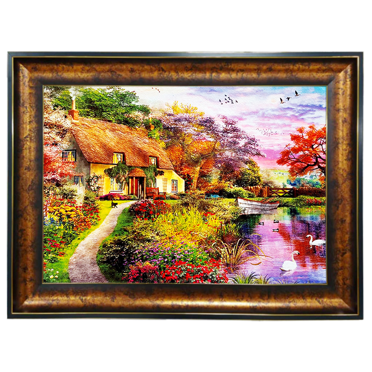 تابلو فرش چاپی طرح منظره کد 10145 سایز 100×50 سانتی متری